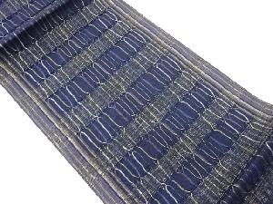 変わり織横段に縞模様織出し名古屋帯